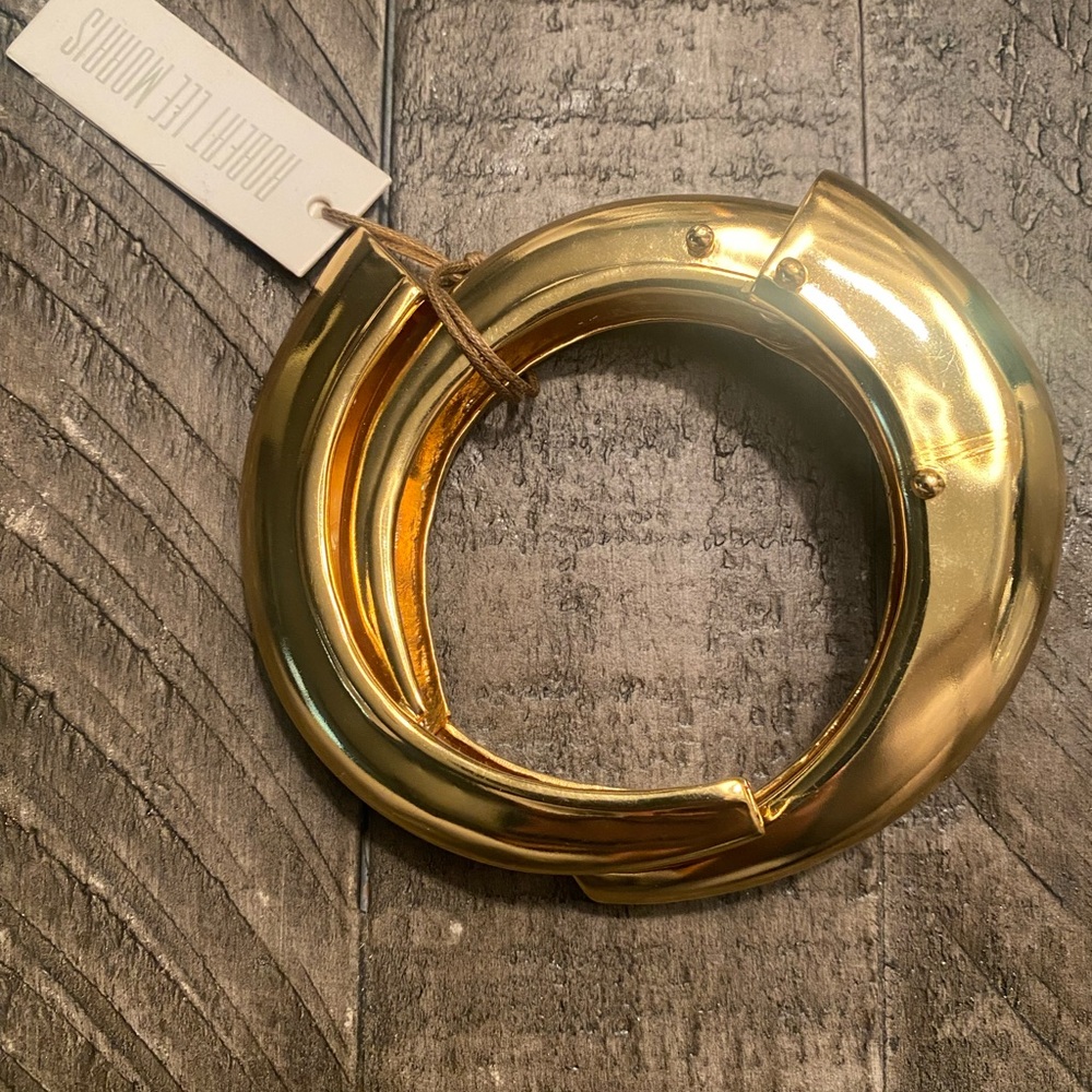Robert Lee Morris Gold Metal Tone Chunky Bracelet